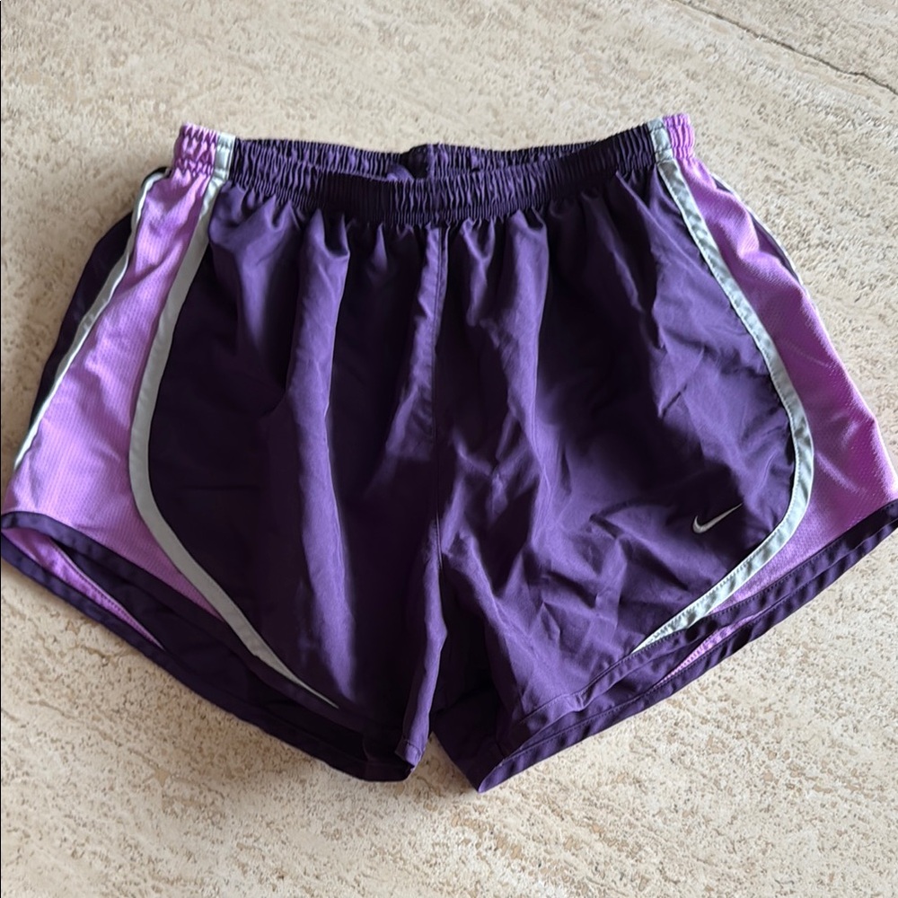 Nike Purple Dri Fit  Athletic Running Shorts Lightweight Design